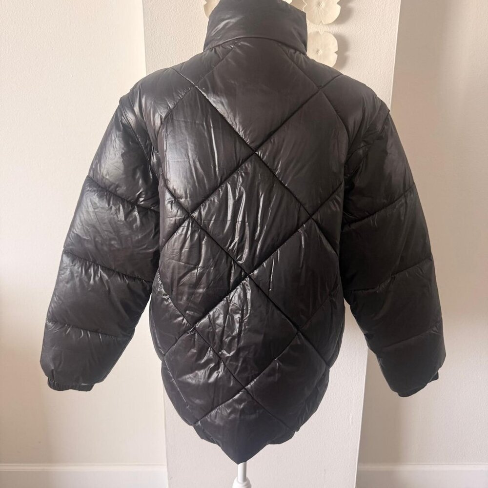 Black Quilted Puffer Jacket | Size 12 | Lightweight & Warm | Hardly Worn - Picture 5 of 6